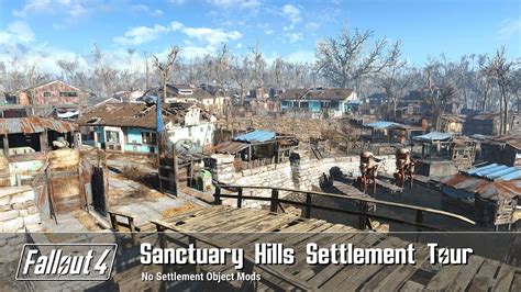 Fallout 4 - Sanctuary Hills Settlement Build Tour - YouTube