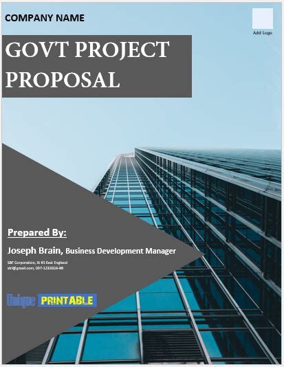 Govt Project Proposal Template 10