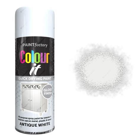 Colour It Antique White Spray Paint Gloss 400ml - Sprayster