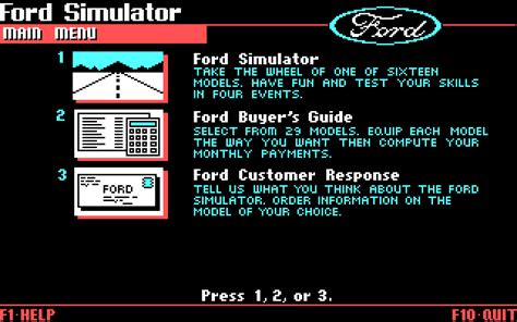 Ford Simulator - Play Online Classic Games