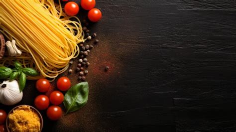 Premium AI Image | Italian Food ingredients background