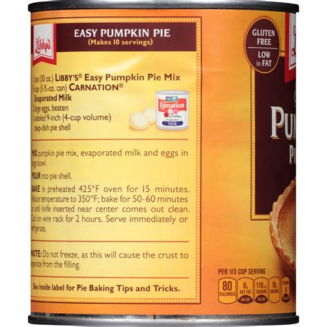 libby pumpkin pie mix ingredients