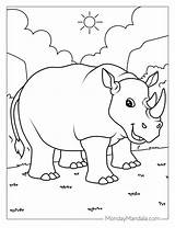 Simple Rhino Coloring Page Free Printable Pa  Vrogueco sketch template