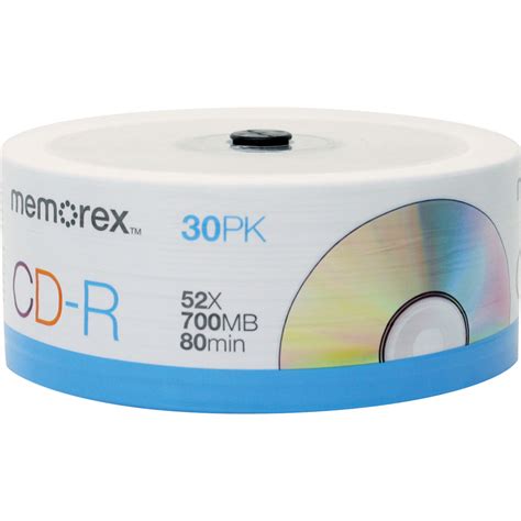 Memorex CD-R 700MB 52x Recordable Discs 32020032960 B&H Photo