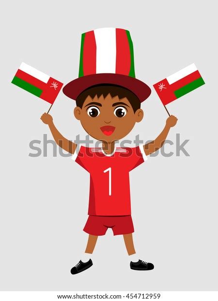 Fan Oman National Football Team Sports Stock Vector (Royalty Free ...