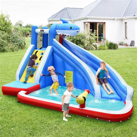 Giant Spacious Kids Inflatable Blow Up Water Slide Pool– Zincera