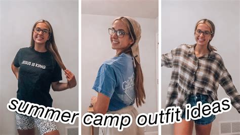 summer camp outfit ideas! | cute + comfy outfits for camp - YouTube