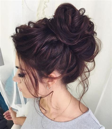 Curly Messy Bun Long Hair Bun Hairstyles For Long Hair, Straight ...