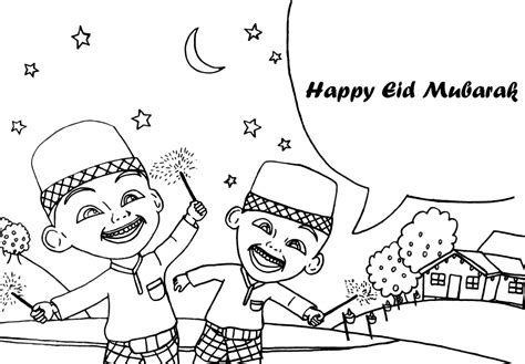 Upin and Ipin Say Happy Eid Greeting