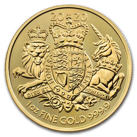 THE ROYAL ARMS - 2020 100 GBP 1 oz Pure Gold Coin - Royal Mint - The Coin Shoppe