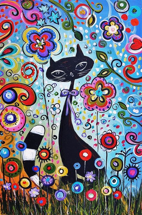 Abstract Cat Painting by Jolina Anthony - Fine Art America