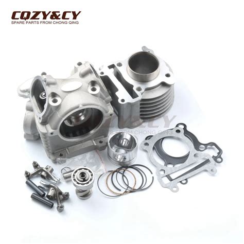 125cc 52.4mm Cylinder & Head Kit for YAMAHA BWS ZUMA 125 YW125 CYGNUS X 4V-in Engine Cooling ...