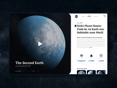 NASA - The Second Earth by Keithan Lee on Dribbble