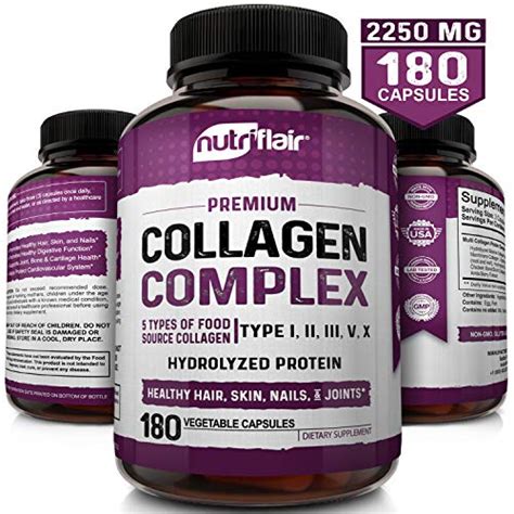 Multi Collagen Pills (Types I, II, III, V & X) - Fish Collagen & Bone ...