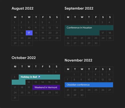 Upcoming event calendar - Share & showcase - Obsidian Forum