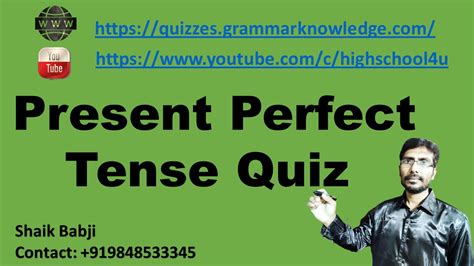 Grammar Quiz Online | Present Perfect Tense Quiz - 1 - Grammar test, Grammar check online ...