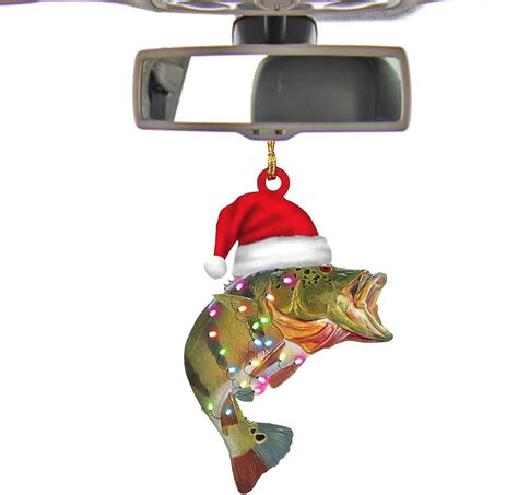 Fish Christmas Ornaments Funny Fish Flat Printed Acrylic Christmas ...