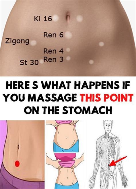 Maybe you didn’t know, but there is a point on the stomach that if you massage it, will help you ...