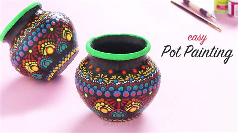 Pot Painting Ideas | Mandala Pot Painting | Pot Decoration Ideas - YouTube