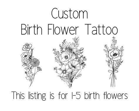 20+ Month Flower Tattoo