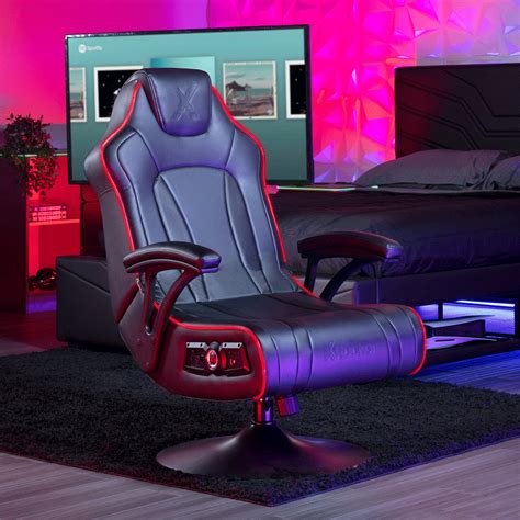 X Rocker CXR3 LED Audio Pedestal Gaming Chair, Black, gaming chair - okgo.net