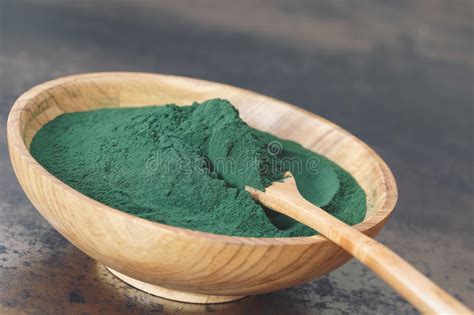 Spirulina Algae Powder, Close Up Stock Image - Image of nutritional, medicine: 71927767