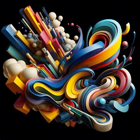 Premium Photo | Vibrant Abstract Colorful Sculptures Captivating Art