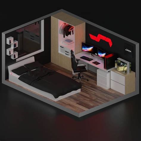 Pin by B$R on GAMING/PC SETUPS | Bedroom setup, Gaming room setup, Game ...