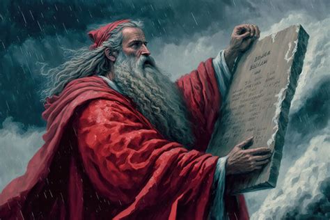 Moses And The Ten Commandments Art