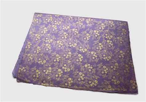 Light Purple with Golden Flower Printed Gift Wrapping Paper — NepaCrafts Product