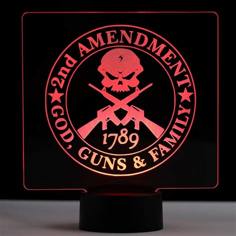 God Guns Family LED Backlit Sign ️ Fast FREE Shipping $99