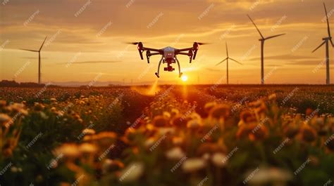 Premium Photo | Drone flying over corn fields with sprayed fertilizer ...