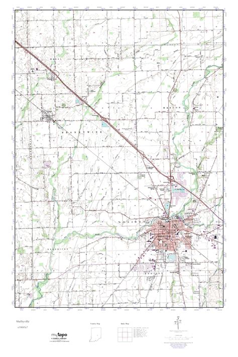 MyTopo Shelbyville, Indiana USGS Quad Topo Map