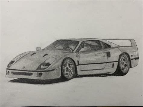 Ferrari F40 drawing : r/Ferrari