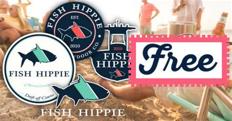 Free Fish Hippie Stickers