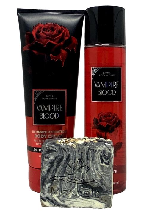 Amazon.com : Bath & Body Works Vampire Blood 2 Piece Set - Fragrance Mist and Body Cream with a ...