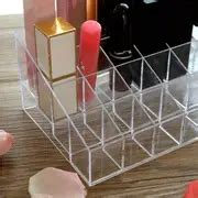 Transparent Lipstick Display Stand - 24-pane Nail Polish And Lipstick Holder For Cosmetics Table ...