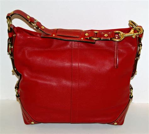 Coach 10616 Red Leather Carly Handbag Purse NWOT | eBay