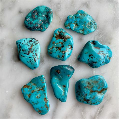 Turquoise Tumbled Pocket Stone (Mexico) - Minera Emporium Crystal ...