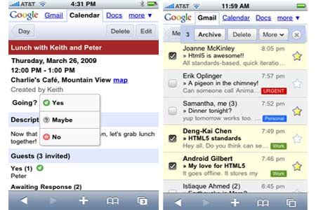 Google revamps its Gmail and Calendar mobile web application for iPhone ...