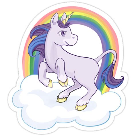 "Rainbow Unicorn" Stickers by Veronica Guzzardi | Redbubble