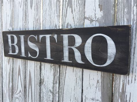 Bistro Sign Ready To Ship 70 Color Options Wood by JBJunkMarket