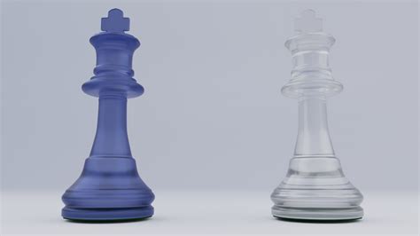 King Frosted Glass Chess Pieces 3D - TurboSquid 2165795