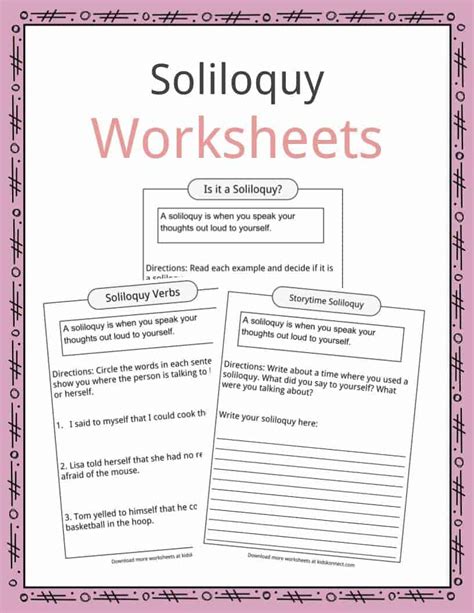 Soliloquy Examples, Definition & Worksheets For Kids