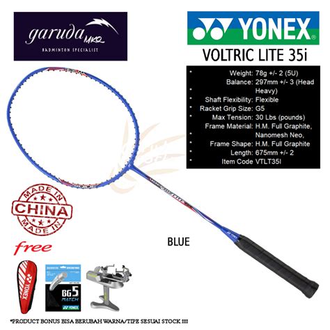 Yonex VOLTRIC LITE 35i BADMINTON Racket/YONEX VOLTRIC 35i/YONEX VOLTRIC SERIES | Shopee Philippines