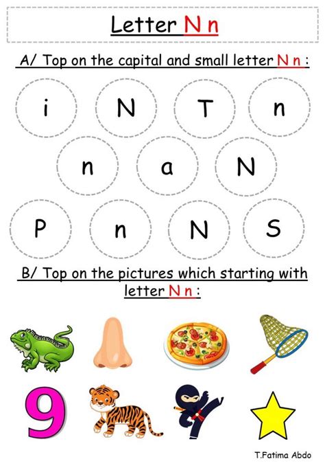 Letter N Recognition Worksheet | PrimaryLearning.Org - Worksheets Library