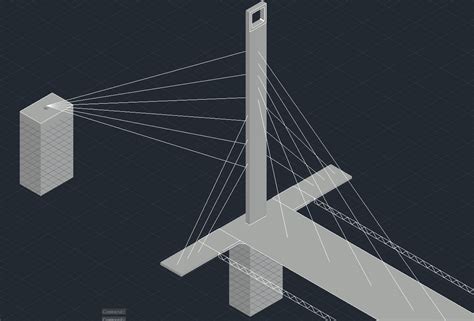 Cable Stayed Bridge - CAD Files, DWG files, Plans and Details