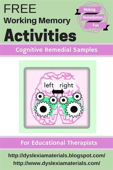 Learn about Strengthening Working Memory with Free Sample Activities | Working memory, Memory ...