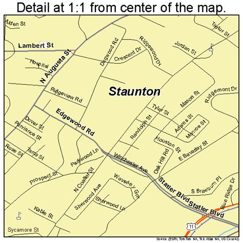 Staunton Virginia Street Map 5175216