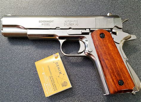 REPLICA M1911 US COLT HAND GUN PISTOL DENIX – BLACK STRIP DOWN TYPE ...